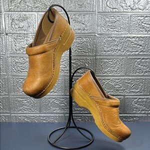 Dansko Tan Leather Women's Clogs